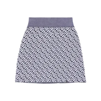 Burberry Blend Jacquard Mini Skirt 'Dark Charcoal Blue'
