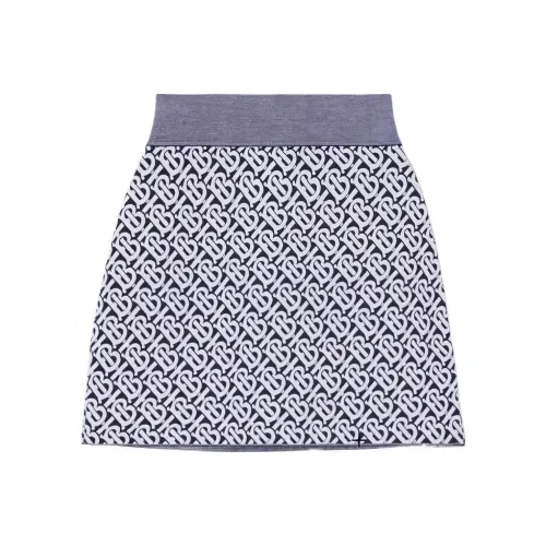 Burberry Blend Jacquard Mini Skirt 'Dark Charcoal Blue'