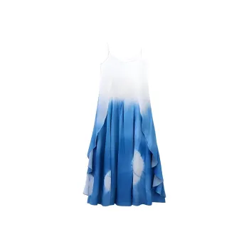 DOSOHEB Slip Dress Women's Peacock Blue