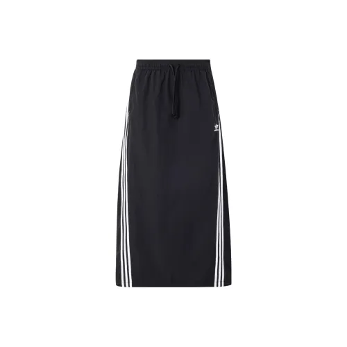 Adidas Originals 3s Parach Skirt Casual Long Skirts Women's Black