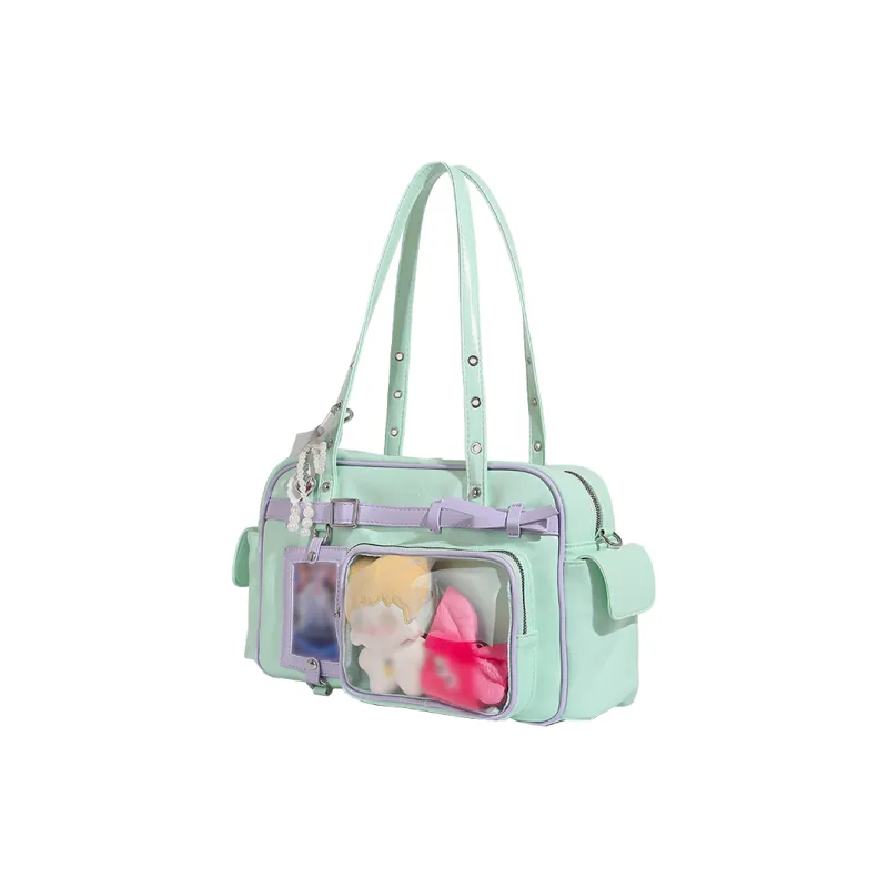 SHORT HAIR GIRL PU Ita Bag Shoulder Bag Women's Multicolor-3