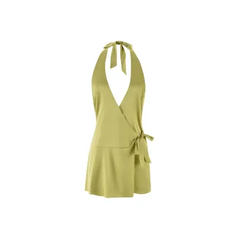 Tiger Mist MONROE 2.0 MINI DRESS Slip Dresses Women's Pistachio Green
