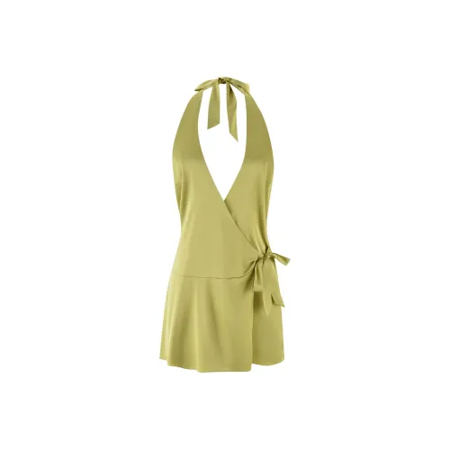 Tiger Mist MONROE 2.0 MINI DRESS Slip Dresses Women's Pistachio Green