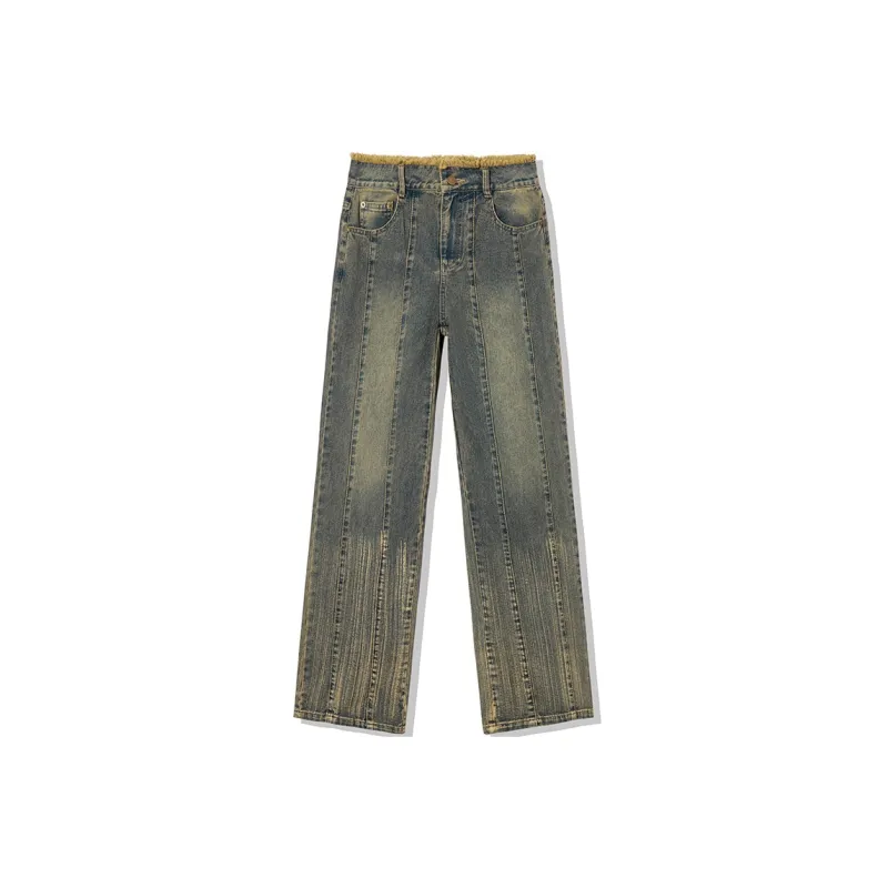 LA CRAWFISH Jeans Women's Vintage Denim Blue-0