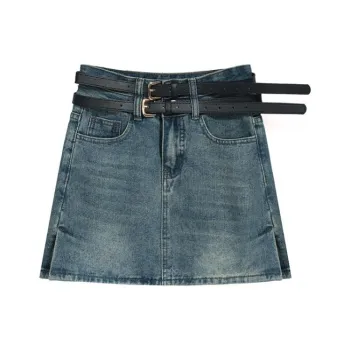 ETSE Denim Short Skirts Women's Blue