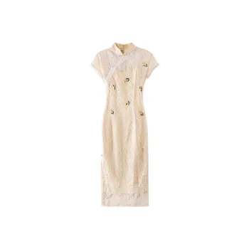 JINYE ORIENTAL Cheongsams Women's Light Apricot