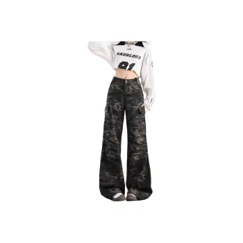 DanerWang Jeans Women's Camouflage
