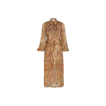 Zimmermann FW23 Long-Sleeved Dresses Women's Gold