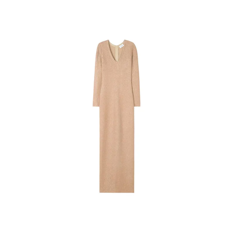 St. John Sequinned Striped Gown-0
