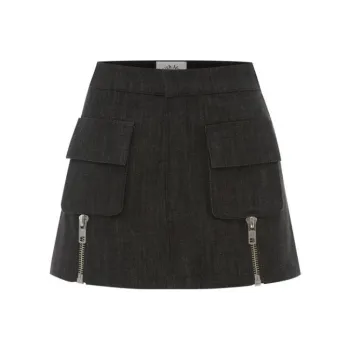 With Jean Denim Short Skirts Women's Black