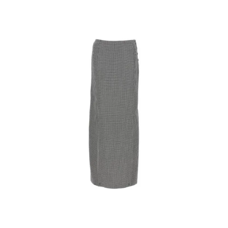 THOM BROWNE Houndstooth pattern Wool Maxi Skirt-0
