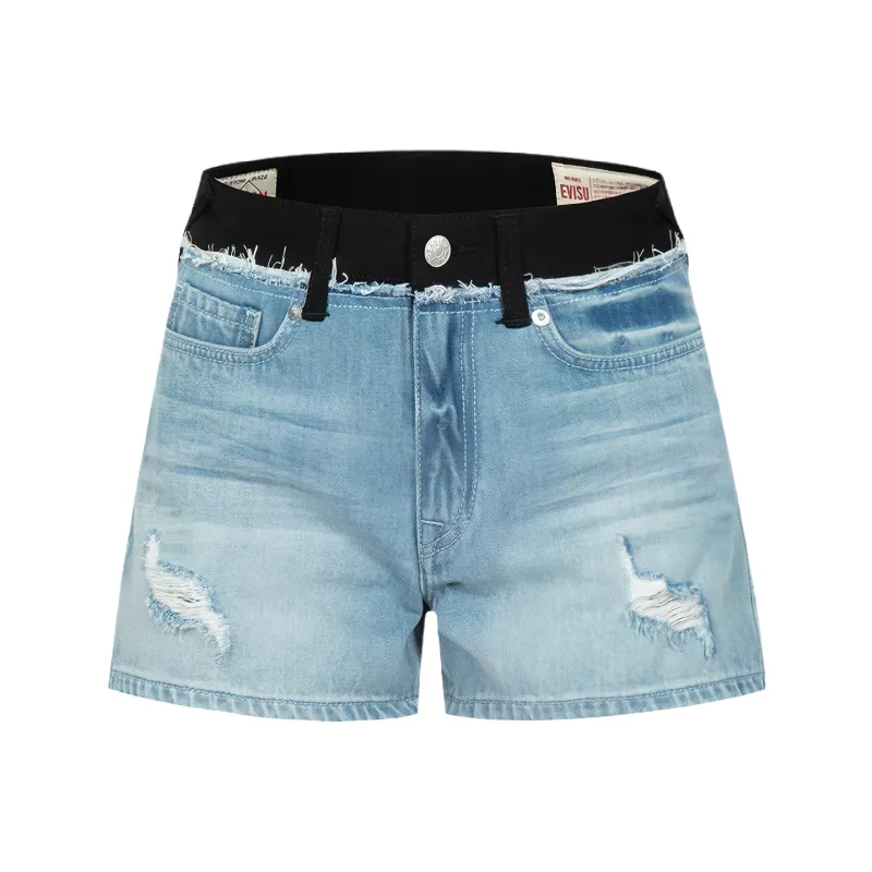 EVISU Denim Shorts Women's Denim Blue-0