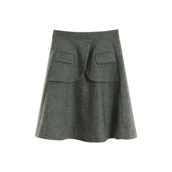 NancyCavally Casual Short Skirts Women's Green