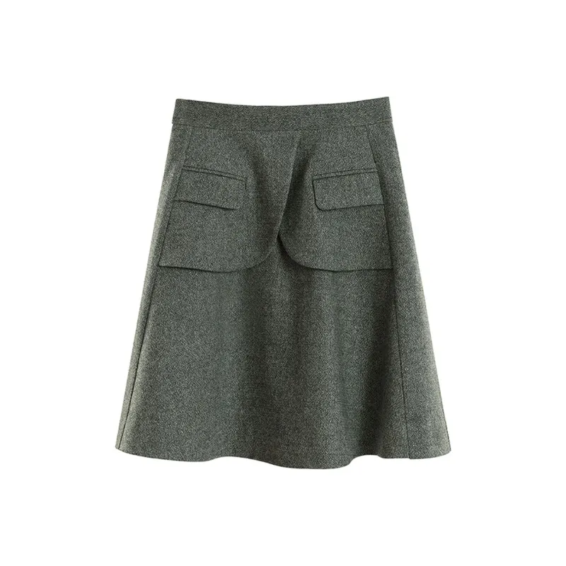 NancyCavally Casual Short Skirts Women's Green-0
