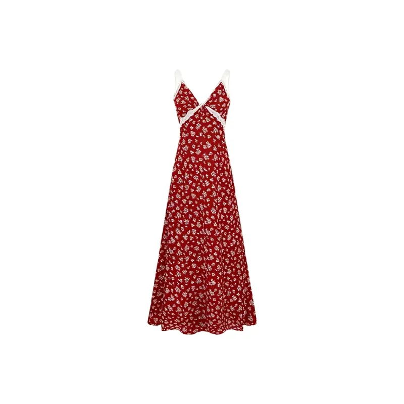 DOSOHEB Slip Dresses Women's Red-0