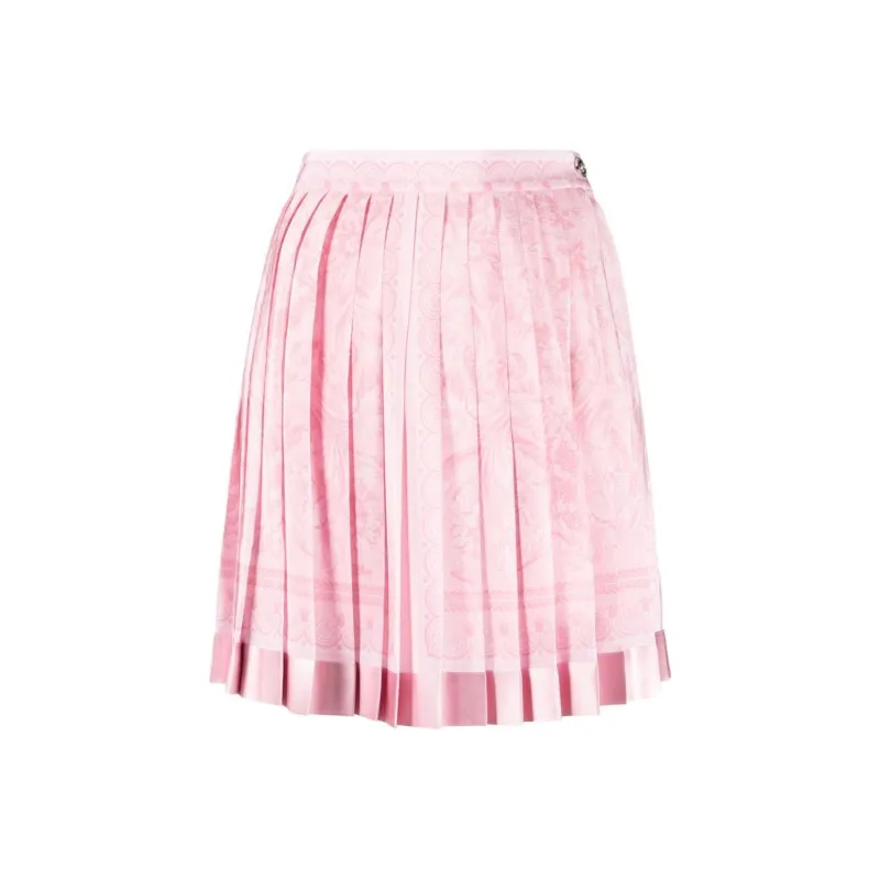 VERSACE Barocco High Waist Pleated Mini Skirt-0
