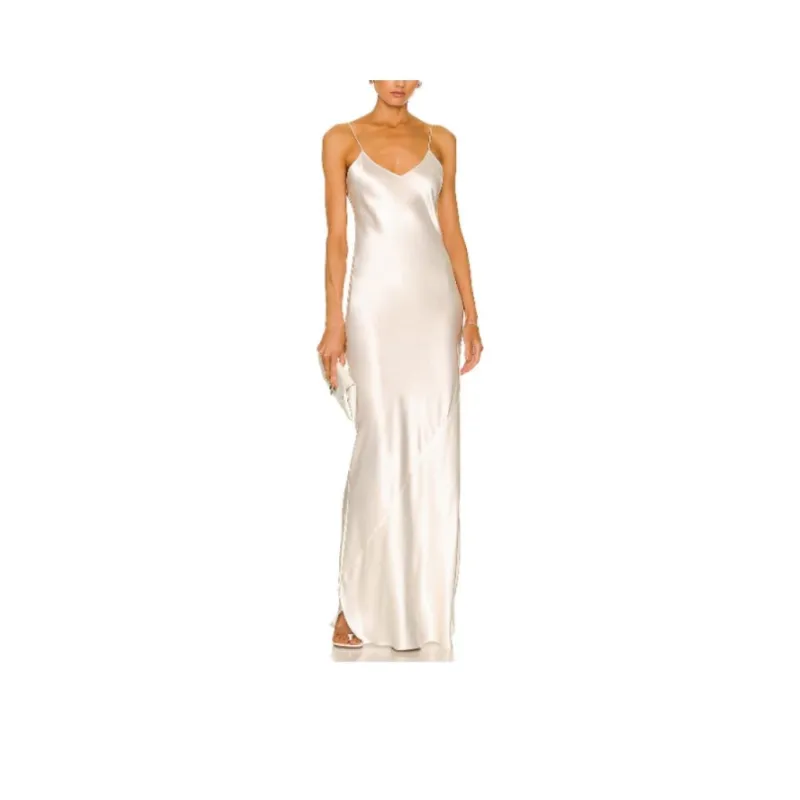 NILI LOTAN Slip Dress Women's Ivory-0