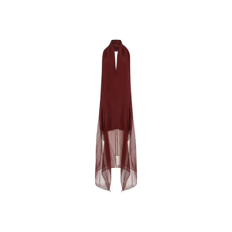 Ferragamo Halterneck Low Back Dress-0