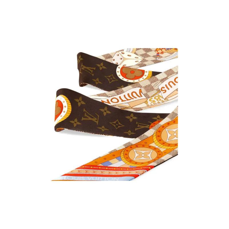 LOUIS VUITTON Mulberry Silk Hair Bands Women's Brown-2