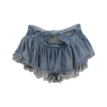 FOCOS STUDIO Denim Short Skirts Women's Blue