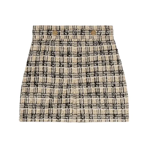 GUCCI Square G Check Tweed Skirt