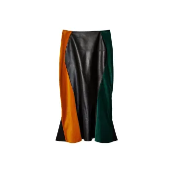 MARNI X Erykah Badu Colour-block Midi Skirt
