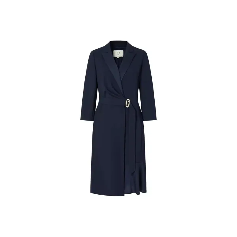 JZ. ANNAKRO Long Sleeved Dress Women's Dark Blue-0