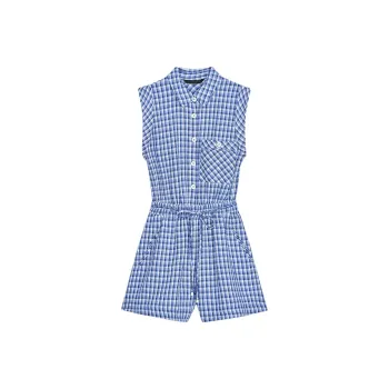 ZARA Jumpsuit Women's Blue/White