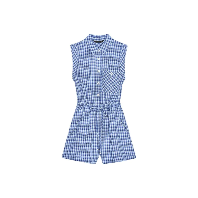 ZARA Jumpsuit Women's Blue/White-0