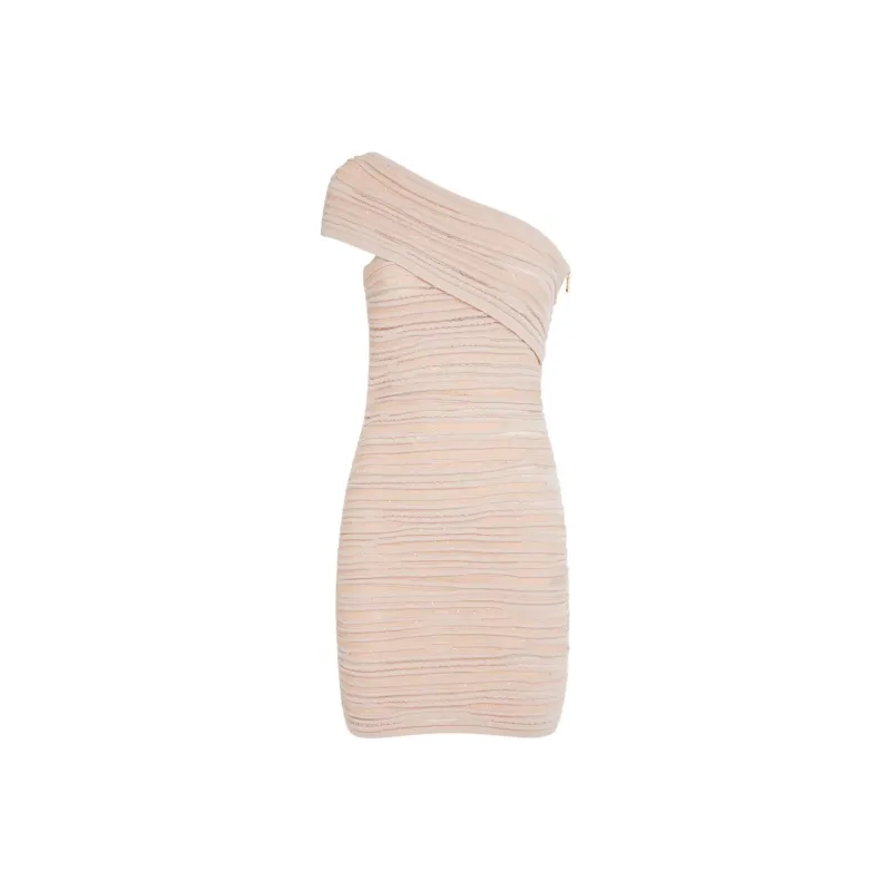 BALMAIN Sleeveless Dress Women's Beige-0