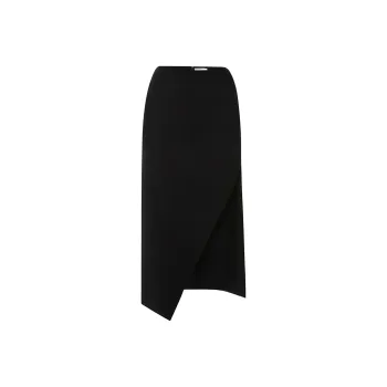 Alexander McQueen High-Waist Slit Detailed Midi Skirt