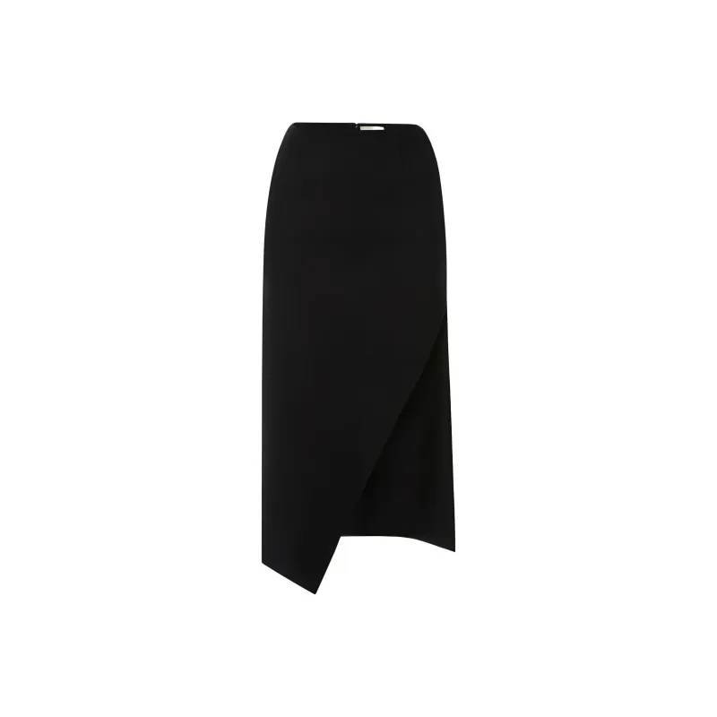 Alexander McQueen High Waist Slit Detailed Midi Skirt-0