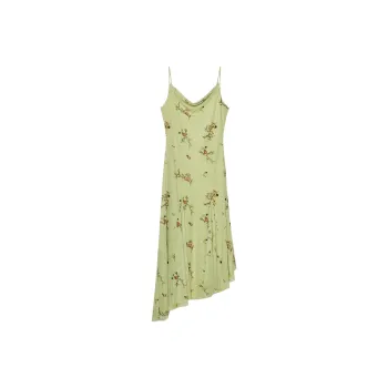 ZARA Slip Dress Women's Light Green