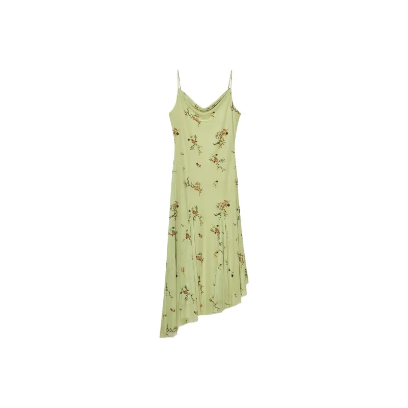 ZARA Slip Dress Women's Light Green-0