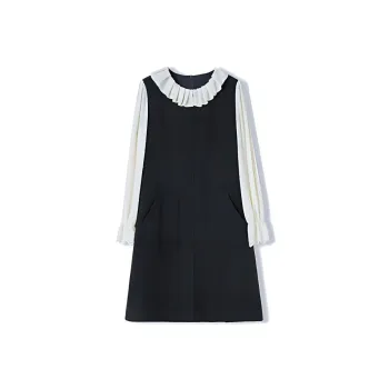 PZGE Long Sleeved Dresses Women's Gray