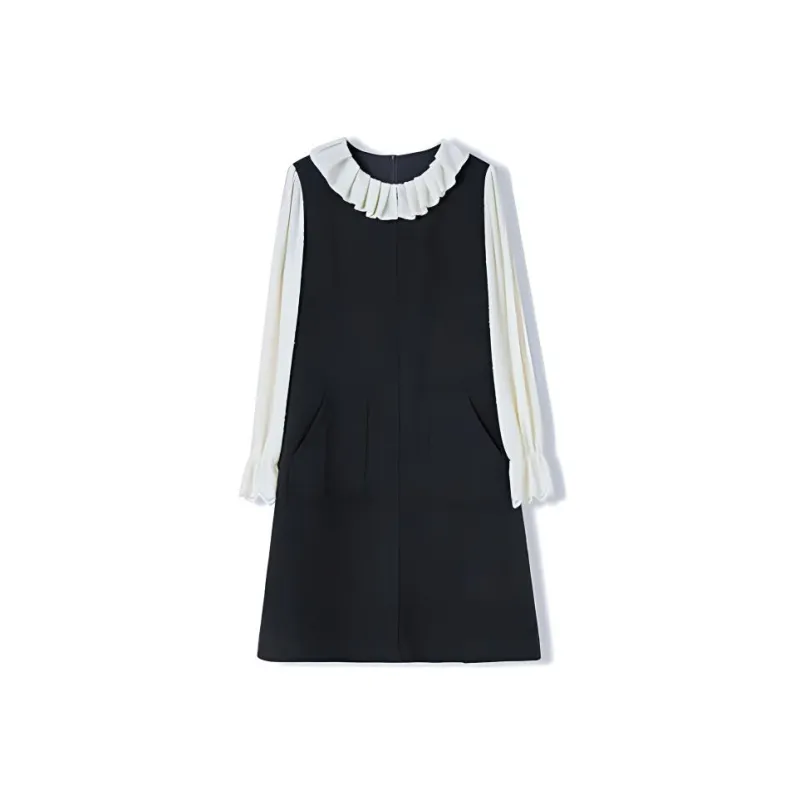 PZGE Long Sleeved Dresses Women's Gray-0
