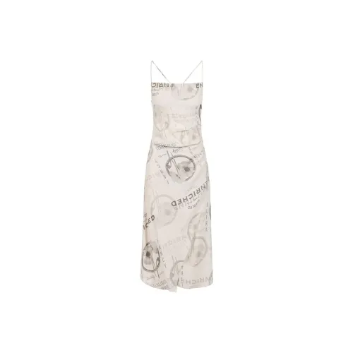 Iceberg SS25 Slip Dresses Women's .Imgur.com Mud Gray Color