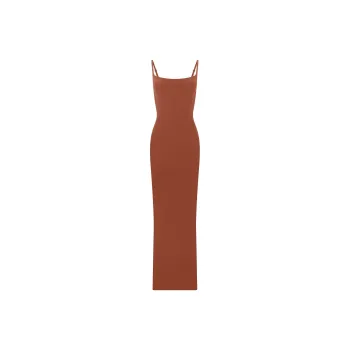 SKIMS FW24 FITS EVERYBODY LONG SLIP DRESS Slip Dresses Women's SAFFRON/Saffron
