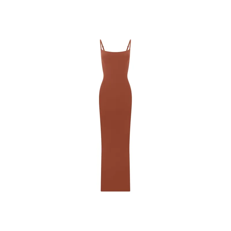 SKIMS FW24 FITS EVERYBODY LONG SLIP DRESS Slip Dress Women's SAFFRON/Saffron-0