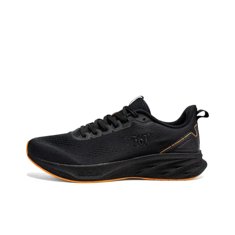 361° Wear resistant And Lightweight Low Top Casual Running Shoes Men's Black Orange-0
