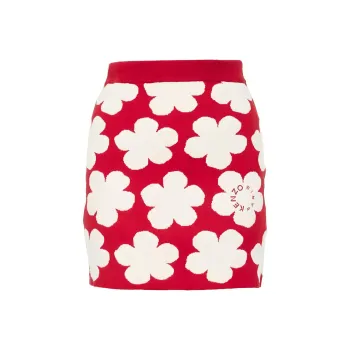 KENZO Hana Dots Jacquard Mini Skirt