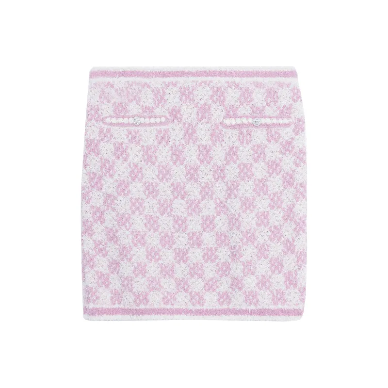CHANEL 23 Spring And Summer New Arrivals 23C Casual Short Skirts Women's Light Pink-0