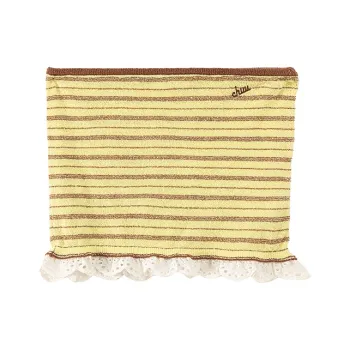 CHUU Strapless Tops Women's Yellow Stripes