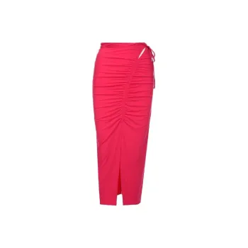 Self-portrait Gathered Detailed High Waist Midi Skirt