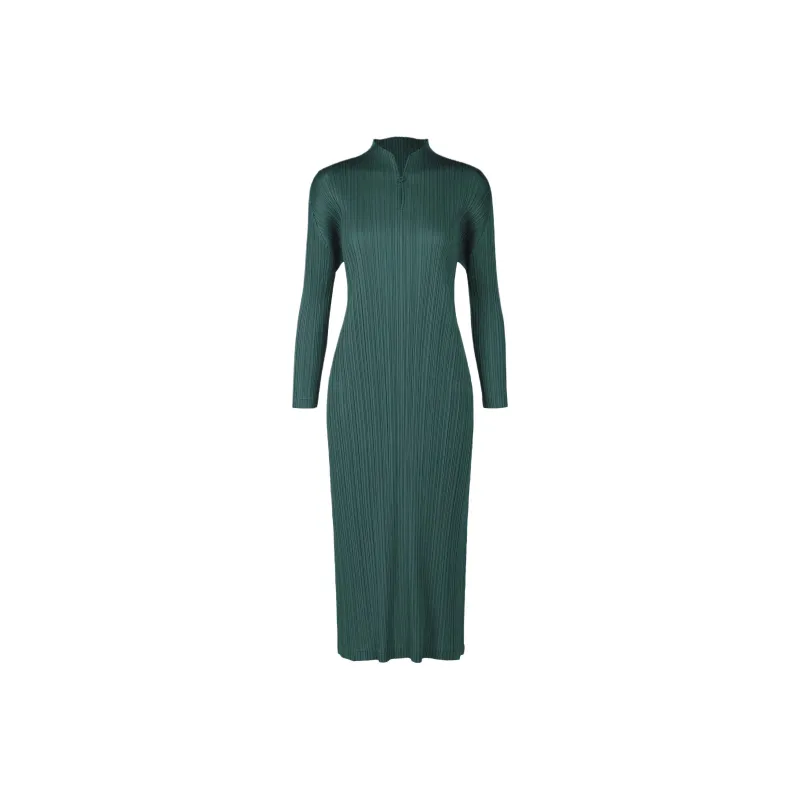 PLEATS PLEASE ISSEY MIYAKE Long Sleeved Dresses Women's Green-0