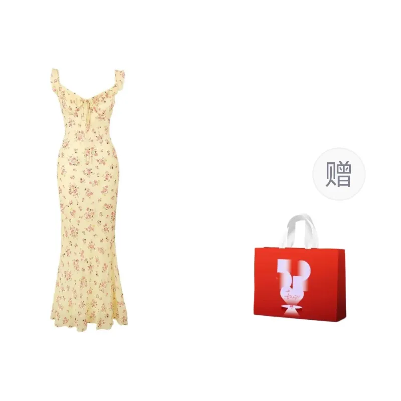 QYPRF Slip Dress Women's Yellow-9