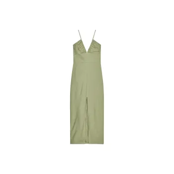 ZARA Slip Dress Women's Light Khaki