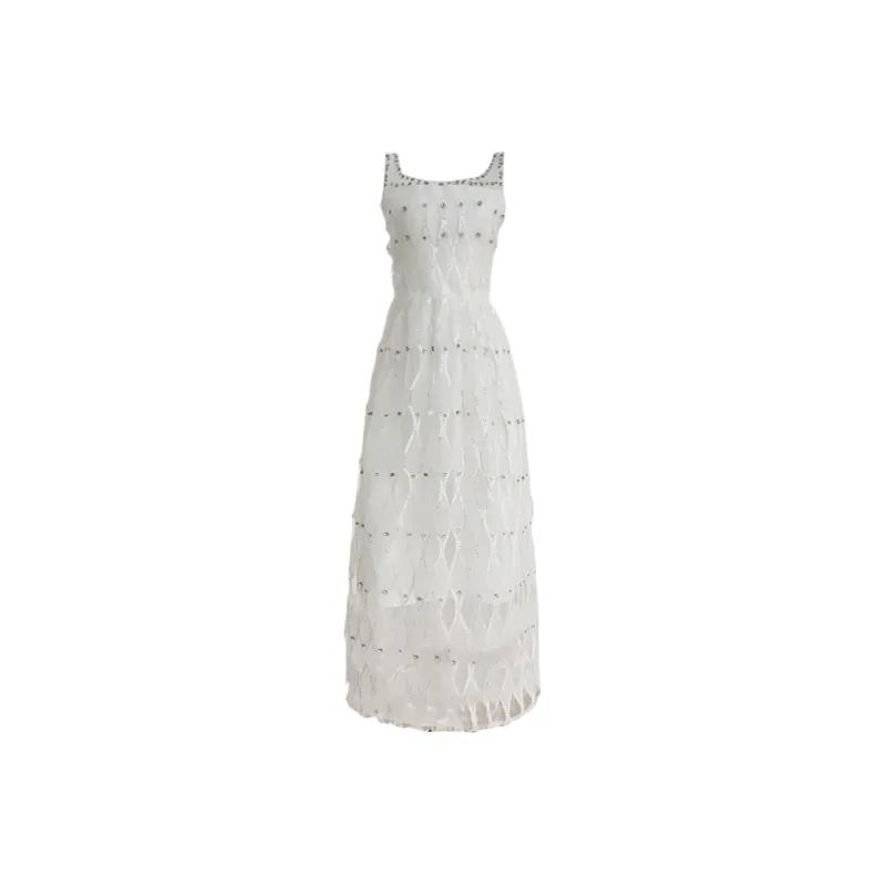 Udon House Slip Dress Women's Moon White-0