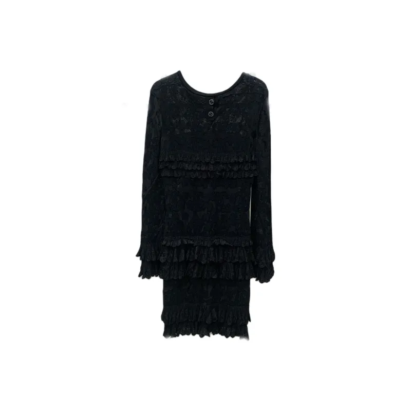 CHANEL Long Sleeved Dress Women's Black-0