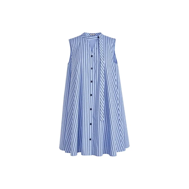 KUOSE Sleeveless Dress Women's Light Blue-0